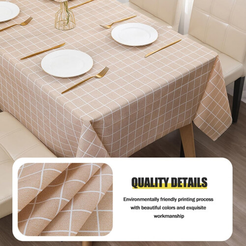 Checked tablecloth, tablecloth, extinguished tablecloth, PVC plastic wipesoftwaterproof cover for kitchen tablebuffetdecoration suitable Ref: 2436 2