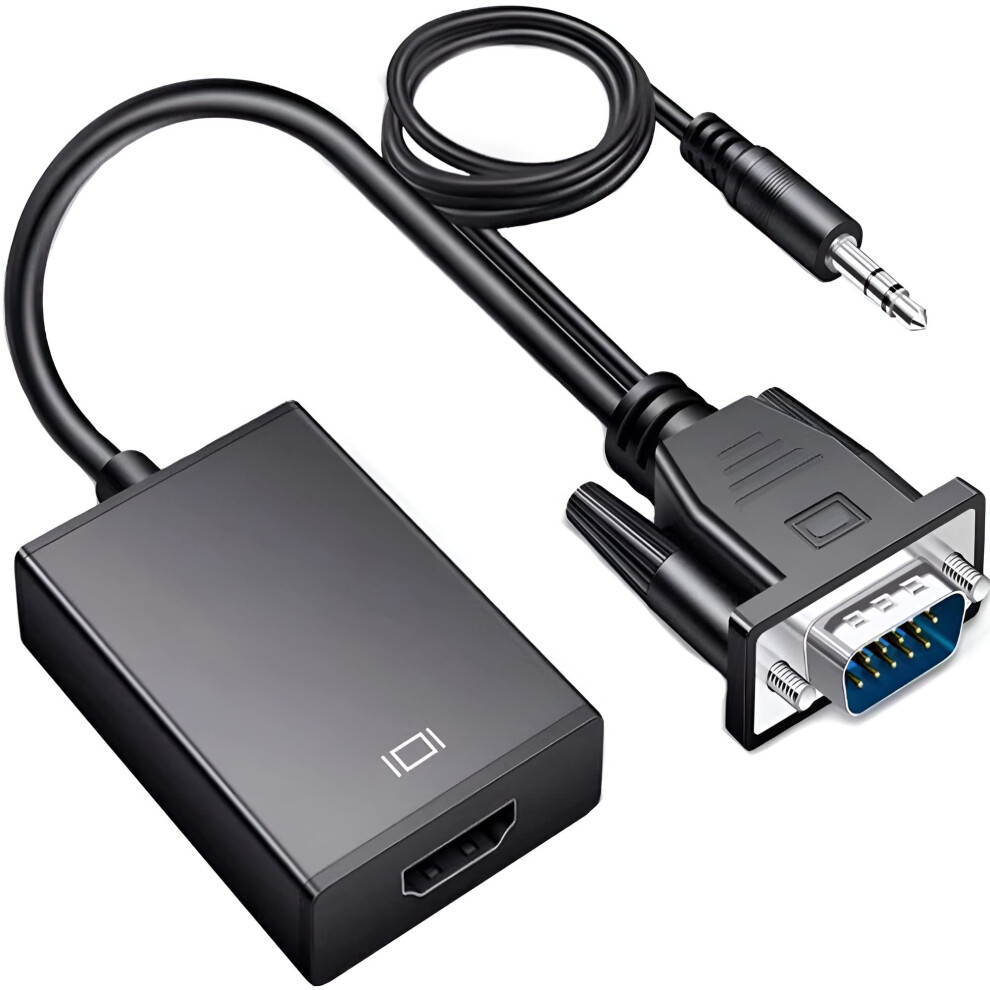 Men's Vga To Hdmi Adapter With Audio, 1080P 60Hz, To Fe For Tv/Monitor
