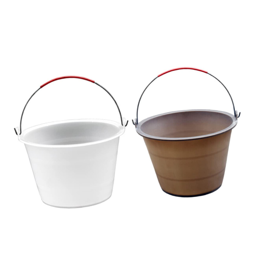 Plastic White Plaster Bucket For Heavyduty Use Construction Site 6493810277245