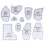 10 Pieces Memory Bear Pattern Sewing Acrylic Quilting Templates Ruler Set Memory Bear Pattern for Beginners Sewing Patterns and Templates 1