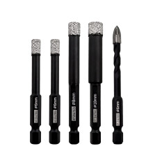 Diamond Drill Bit Set Tile Hole Saw 6/6/6/8/10mm for Dry Drilling Porcelain Ceramic Granite Marble Masonry Stone (Pack of 5) 6/6/8/10MM6MM 5 Pack