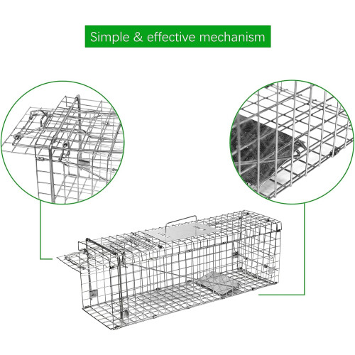 Live Marten Trap, Galvanised Wire, BiteResistant, 61x18x21 cm 1