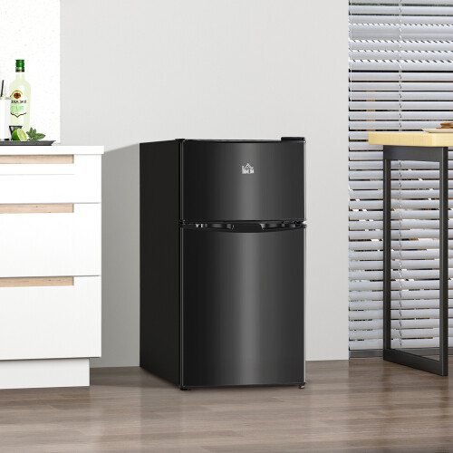 Homcom HOMCOM 88L Small Fridge Freezer with 5-Setting Thermostat, Inner Light