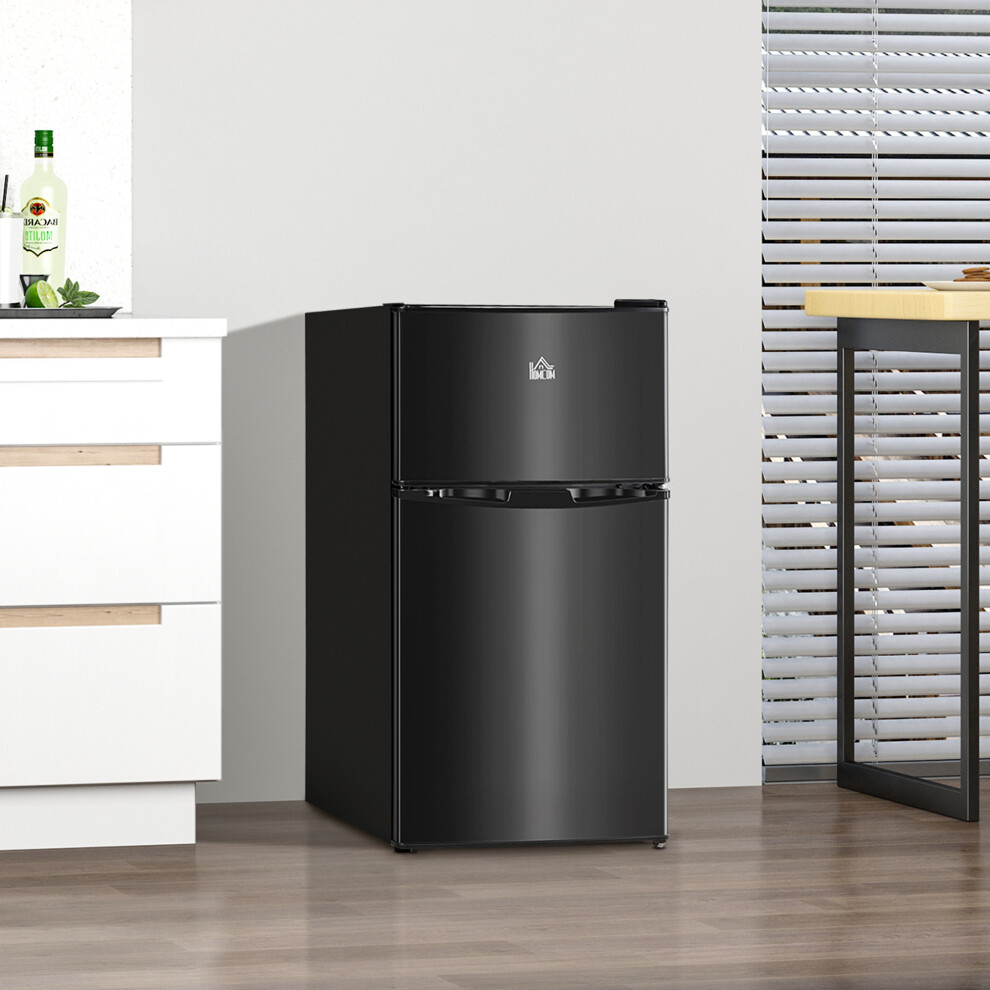 Homcom 88L Small Fridge Freezer With 5-Setting Thermostat, Inner Light