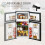 Homcom HOMCOM 88L Small Fridge Freezer with 5-Setting Thermostat, Inner Light 6