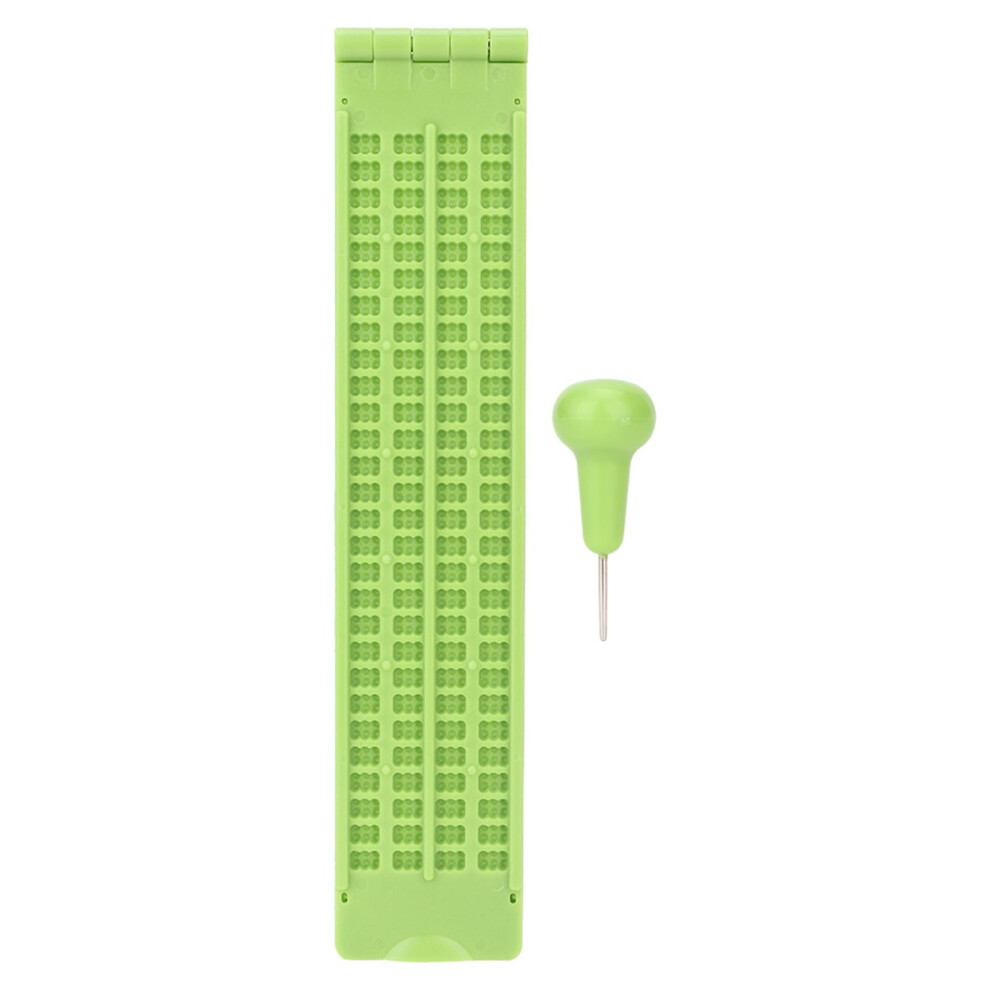 plastic Braille writing tablet and stylus learning tool accessories for outdoor use