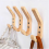 4 Pack Wooden Coat Hooks Wall Mount Hooks, Heavy Duty Entry Hooks compatible with Hanging Coats 3