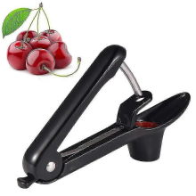 Extracteur de noyaux ou de graines de cerises, gadget de cuisine avec conception de pelle compatible avec une utilisation à une main (noir)