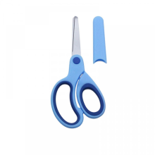 (Bleu) Ciseaux de sécurité pour enfants, ciseaux pour gauchers, ciseaux d'entraînement pour gauchers, ciseaux d'artisanat ou étudiants et fa