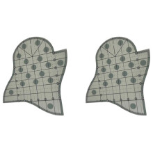 Mesh Jacket Quilting Template Acrylic Template Home Cutter Sewing Tools Wavy Patchwork Ruler Pack of 2