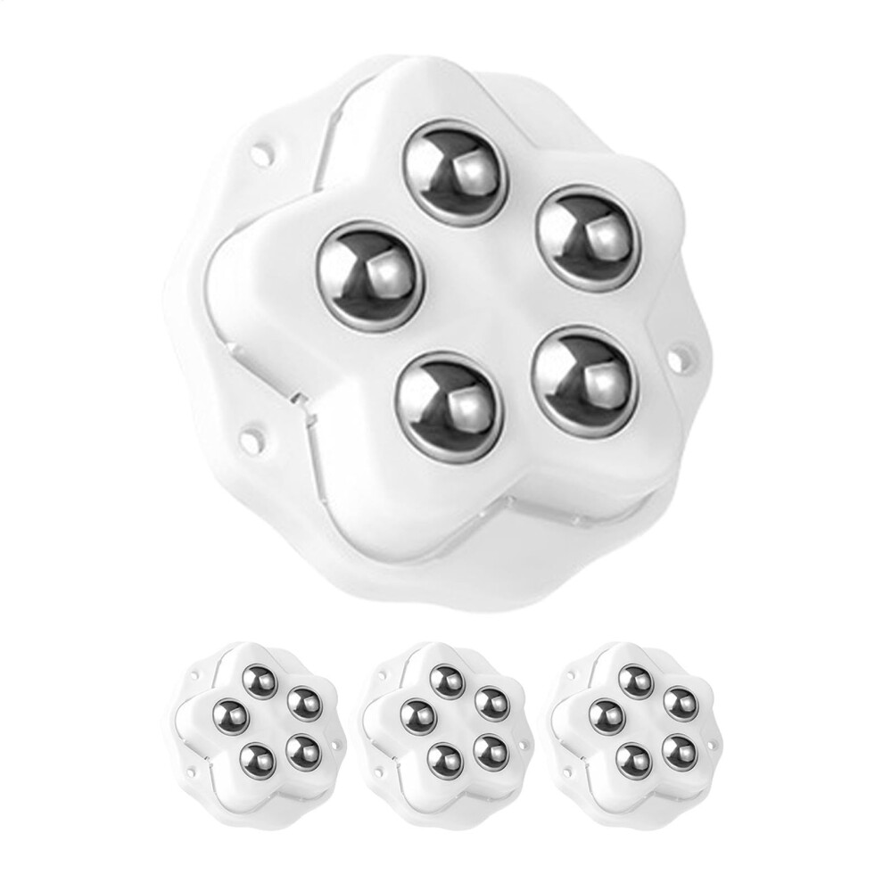 4X Faux Furniture Wheels For Sticking On Rollers, 360Degree Rotation, Stainless Steel Rollers 6493810290831