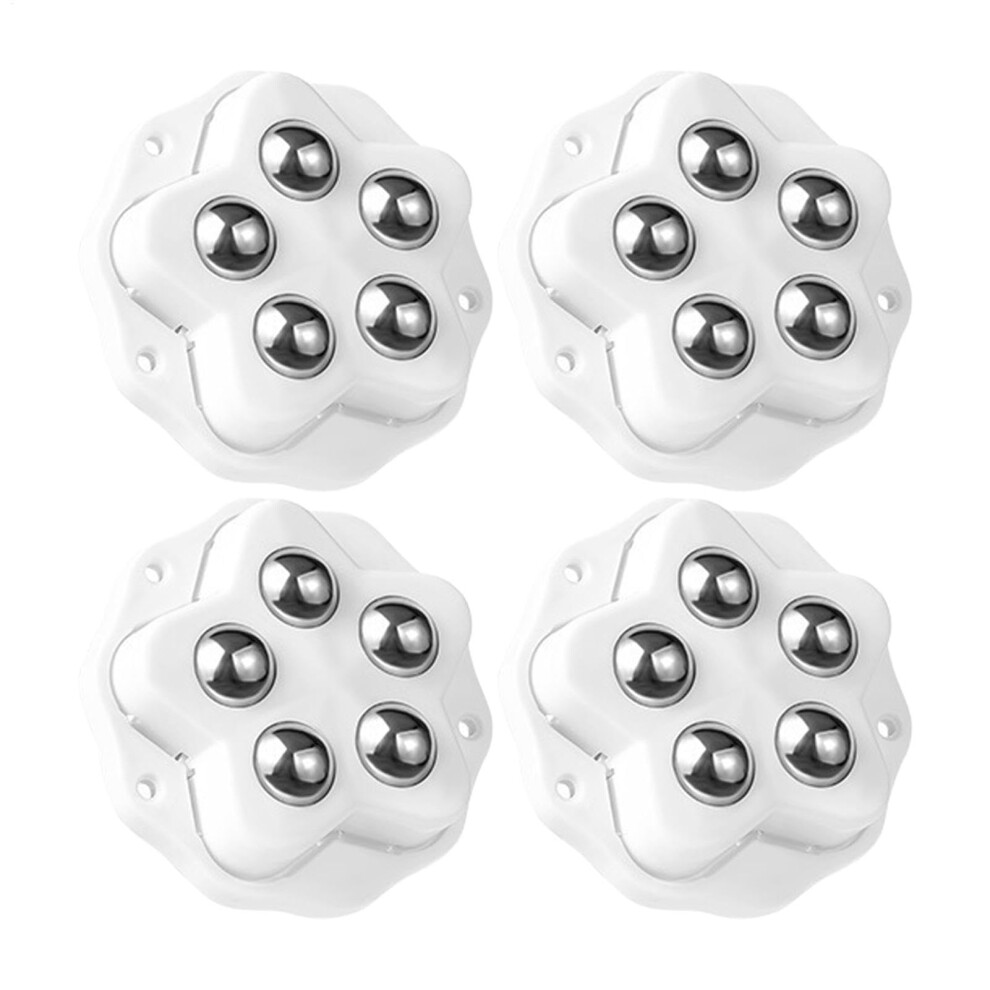 Stick Wheels, Devices, 4 X Selfadhesive White Stick Small Devices, Sticky Pulley, 360Degree Rotatable Swivel For Storage Box 6493810292057