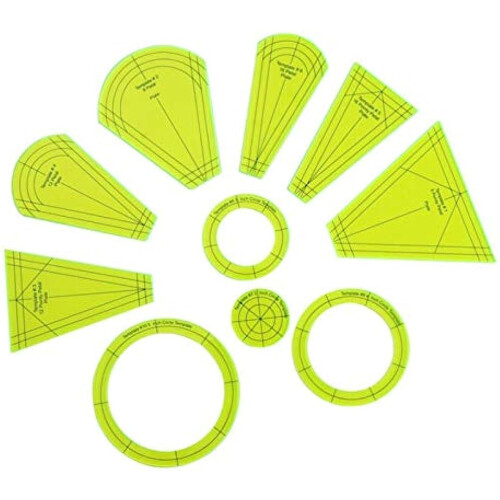 Quilting template ruler set, normal plate template, acrylic embroidery hoop, templates, patchwork ruler, sewing tool