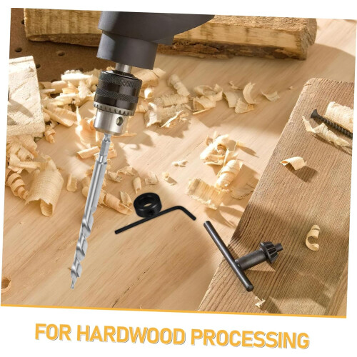 1 set drill bits For protocols step drill bit Metric For wood division side cutter multipurpose highspeed steel silver 1