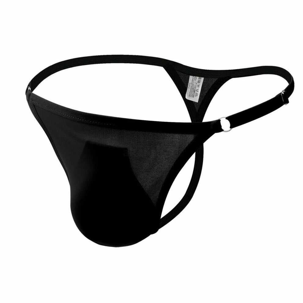 Black ( -Low Rise Briefs Thong) Mens Sexy Low Rise Bulge Pouch G-String Shorts Thong Briefs Underwear Hot
