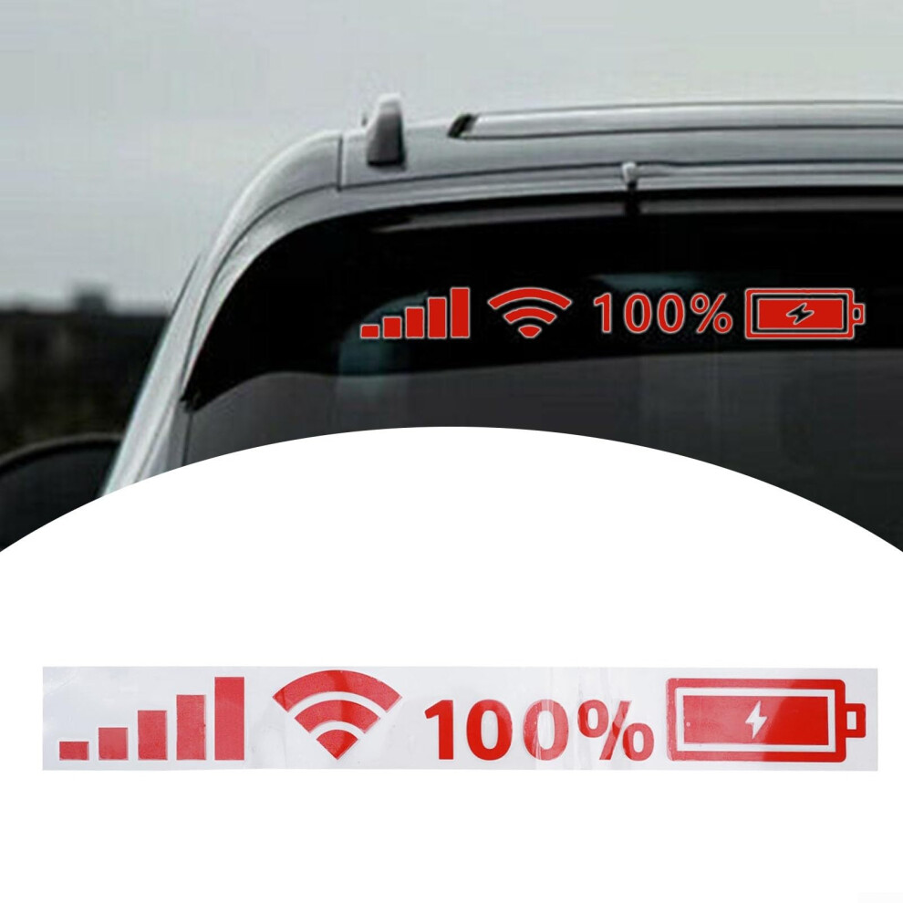 Reflective Vinyl Car Stickers With Wifi Battery Status Signal, Ideal Forizing Your Vehicle And Gadgets (Red) Red 6493810293429