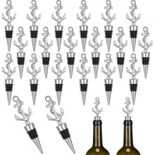 40 Pcs Anchor Wine Bottle Stopper Beach Themed Wine Stoppers Nautical Wine