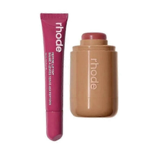 2025 RHODE Baked Teddy Pocket Blush and Espresso Peptide Lip Color Set