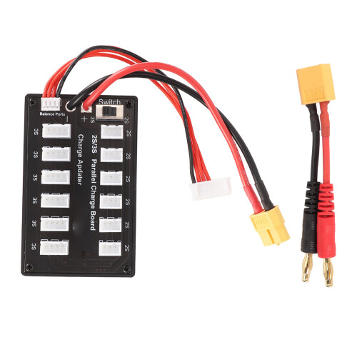 7.4V LiPo Parallel Charging Board 3Pin 4mm Banana Plug 1