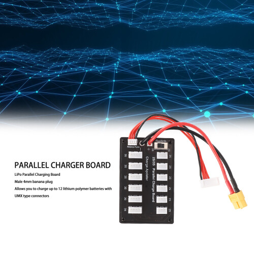 7.4V LiPo Parallel Charging Board 3Pin 4mm Banana Plug 2