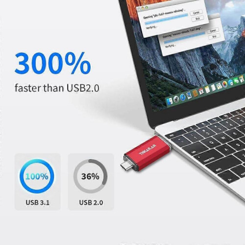 2025 Latest Model  32GB Fat32 USB C Flash Drive OTG High Speed for Store Data-USB 3.1 Thum 1