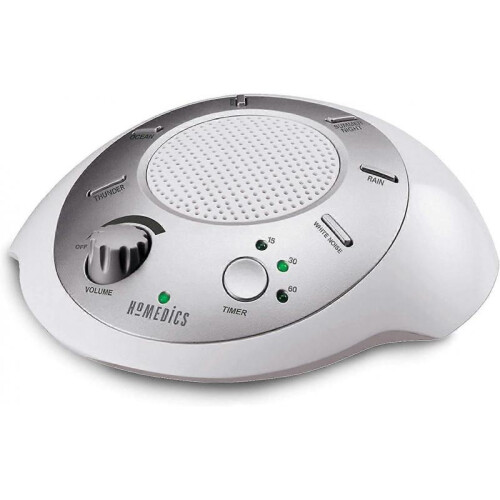 2025 Latest Model  White Noise Sound Machine, Silver, Small Travel Sound Machine