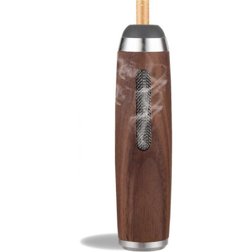 Portable Cigarette Ashtray, Handheld Walnut Cigarette Holder, Cigarette Ash