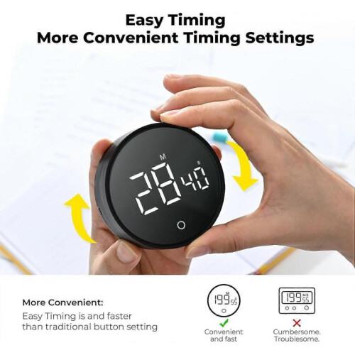 2025 Newest Kitchen Timer with Large Screen, 199 Minutes Countdown Digital Timer, Strong M 2