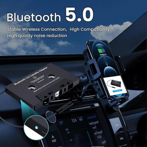2025 Newest Car Audio Cassette Player Adapter, Cassette Player Bluetooth 5.0 2
