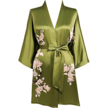 Kimono Robe Cover up Short Satin Floral Silky Kimono Blouse Loose Bachelorette