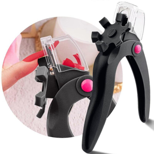 Adjustable Acrylic Nail Clippers with Sizer, Catcher and Length Measurement