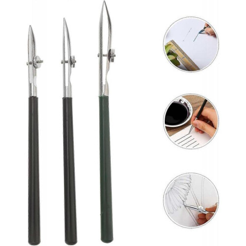 Masking Fluid Pen Ruler Pen 3 Sizes Adjustable Art Drawing Masking Liquid Pen 3 1