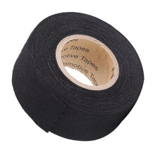 Starker Acryldruckempfindlichkeitskleber  strong acrylic adhesive Polyester Stoffband, black 19 mm x 15 m