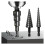 3part step drill set, taper drill for wood and metal, multiple hole sizes black 3