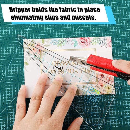 Pvczool 5 Piece Quilting Template Set Sewing Machine Ruler DIY Hand Patchwork Quilting Ruler Quilt Templates Square Templates 1