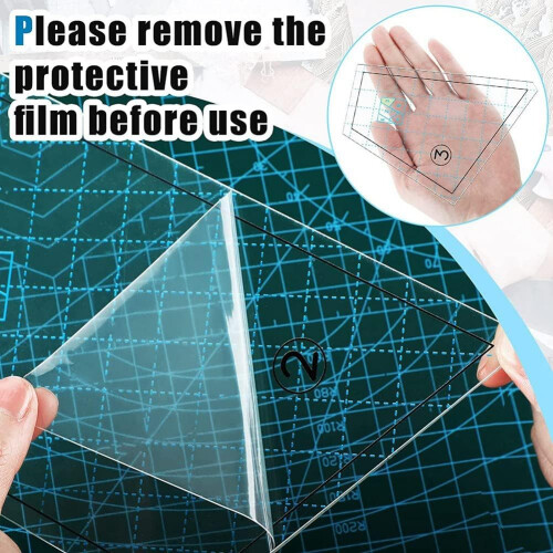 Pvczool 5 Piece Quilting Template Set Sewing Machine Ruler DIY Hand Patchwork Quilting Ruler Quilt Templates Square Templates 2