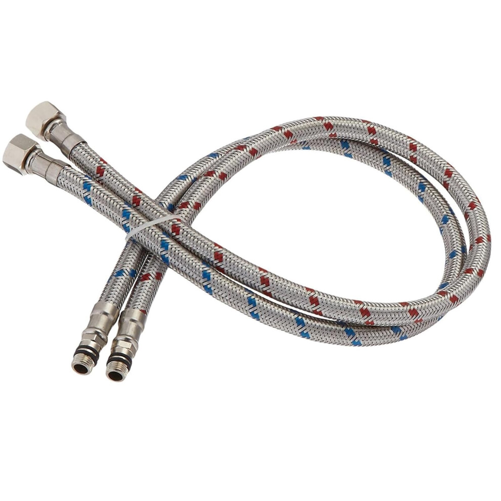 Connection Hose Fitting, G3/8M1060 Cm, Pack Of 2 Stainless Steel Connection Hoses, Flex Hose, Tap Hose Extension For Tap Hose, Mixer Tap 6493810296437