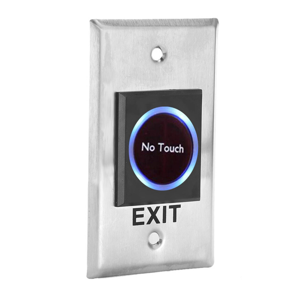 Touch Sensor Switch, Blue Backlight Dc12v Infrared Output Button For Access Control With Infrared Sensor Contactless, Stable Performance, Suitable For 6493810298349