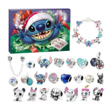 (Lilo & Stitch A) 2025|2026 Christmas Advent Calendars DIY Charm Bracelet Set 24 Days Surprise Gift