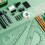 Geometry Set, 27 Pieces Compass Set, Practical Mathematics Set Including Compass, Eraser, Ruler, Tool Bag, Green 5