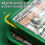 Geometry Set, 27 Pieces Compass Set, Practical Mathematics Set Including Compass, Eraser, Ruler, Tool Bag, Green 3
