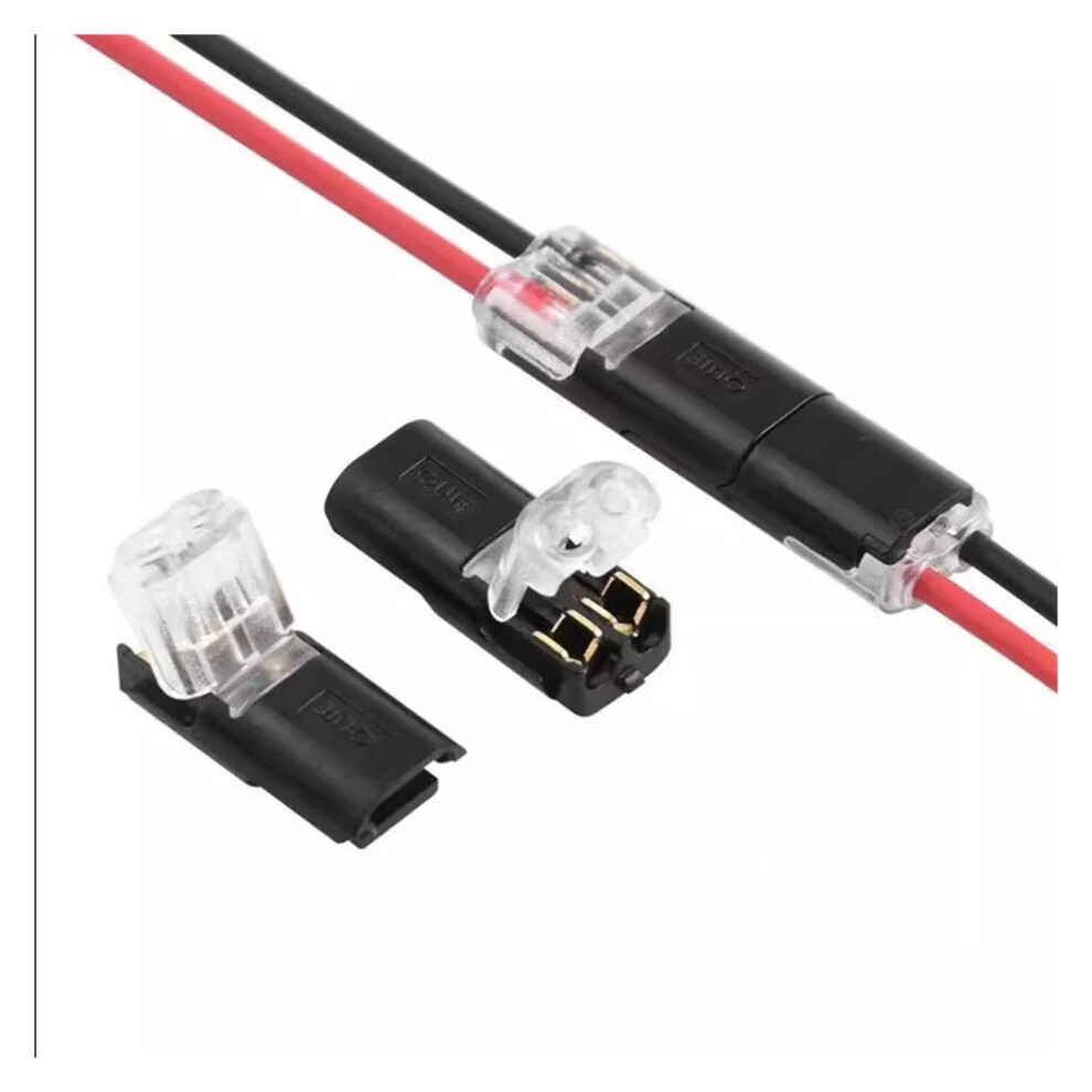 10Pcs 2P Spring Connector Wire With No Welding No Screws Quick Connector Cable Clamp Terminal Block 2 Way Easy Fit For Led Strip 6493810300332