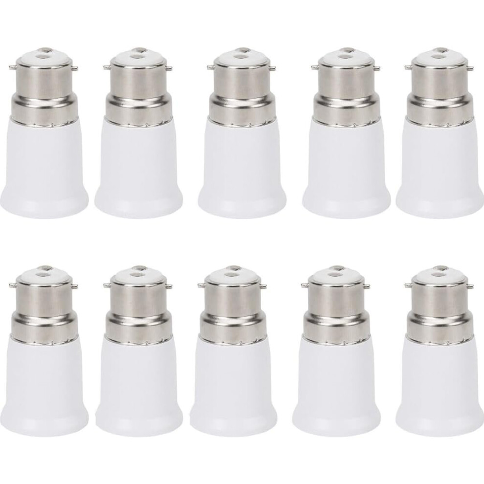 (5Pcs, ) B22 To E27 Socket Converter, Socket Adapter,B22 To E27 Es Edison Screw Bulb Lamp Base Socket Converter White/Light 749691459574