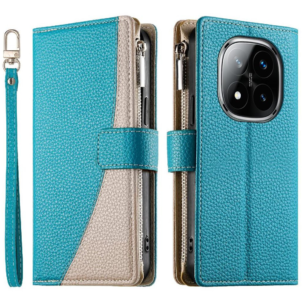 (Green) Flip Case For Xiaomi Redmi Note 14 Pro 4G Elegant Card Slots Leather Case Wallet Green 764563121953