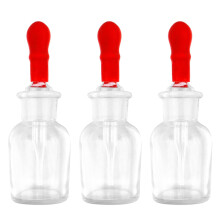 60 mL compact dropper bottles 3pack whitebrown sample bottles red rubber caps for essential oils and chemicals