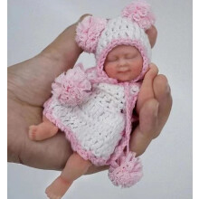 4,5 "13 Cm Micro Preemie Silicone Full Body Boldy Bambola Lifeleke Mini Reborn Doll Sortice Children Anti-Stress Anti-Stress