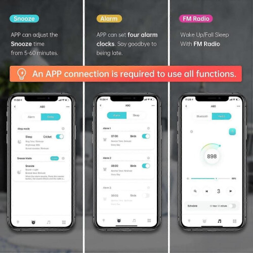 2025 Latest Model  Sunrise Alarm Clock Wake Up Light APP/Voice Control Smart 2