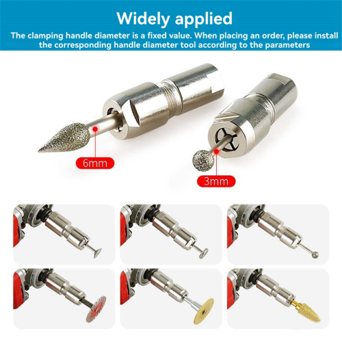Adaptador de esmerilhadeira angular de 3 mm e 6 mm para mandril reto (eixo 5/8-11) 2
