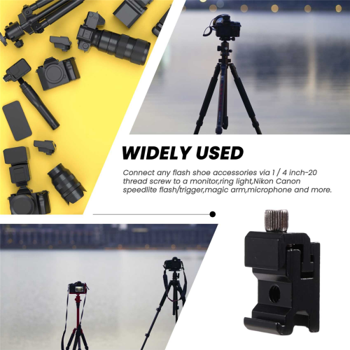 Pacote com 4 adaptadores de sapata fria para câmera DSLR 1