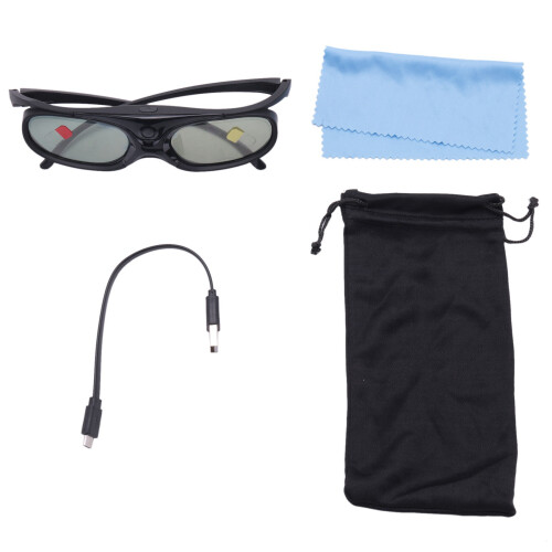 4 PCS Active Shutter 3D Glasses for DLP Link Compatible 96-144HZ 1